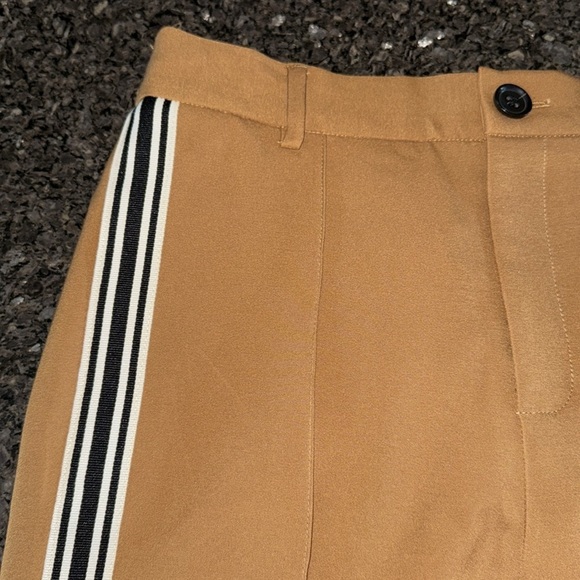 NWOT A Loves A Dark Tan Side Stripe Trousers - Picture 3 of 8